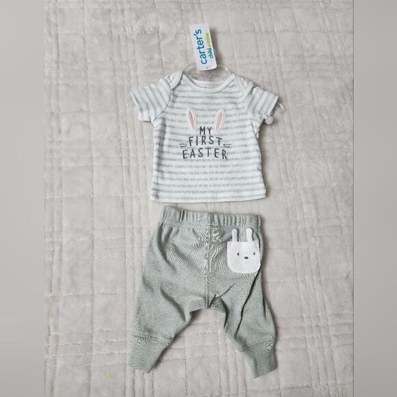 Nwt Carter's Child of Mine Baby Unisex Easter Outfit Bundle, Size Preemie - Picture 7 of 10